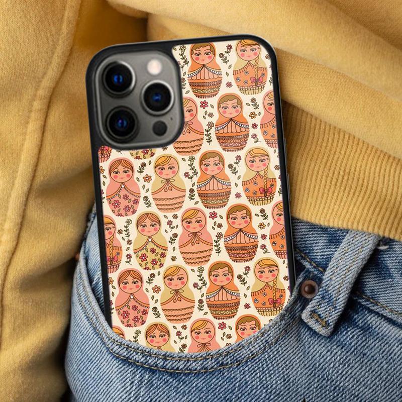 Russian Dolls Matryoshka Soft Phone Case for iPhone 17 Air 16e Pro Max 15 Pro 13 14 Plus 11 12 MagSafe Magnetic Coque