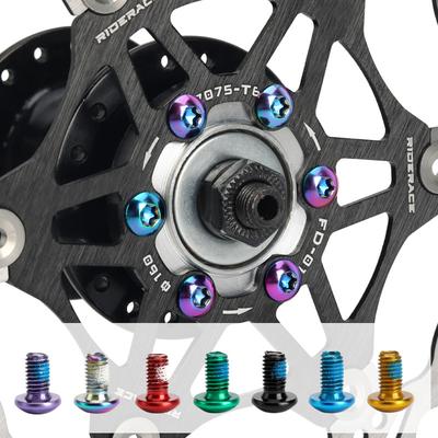 12ks Torx šrouby rotoru kotoučové brzdy T25 M5x9mm Nerezová ocel Upevňovací šrouby pro silniční kolo Barevné cyklistické příslušenství MTB část