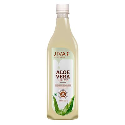 Jiva Aloe Vera Juice 1 Litre | Cold Pressed Juice Boosts Immunity, Improves Digestion, Detoxifies The Body | Promotes Healthy Skin & Hair | No Ar