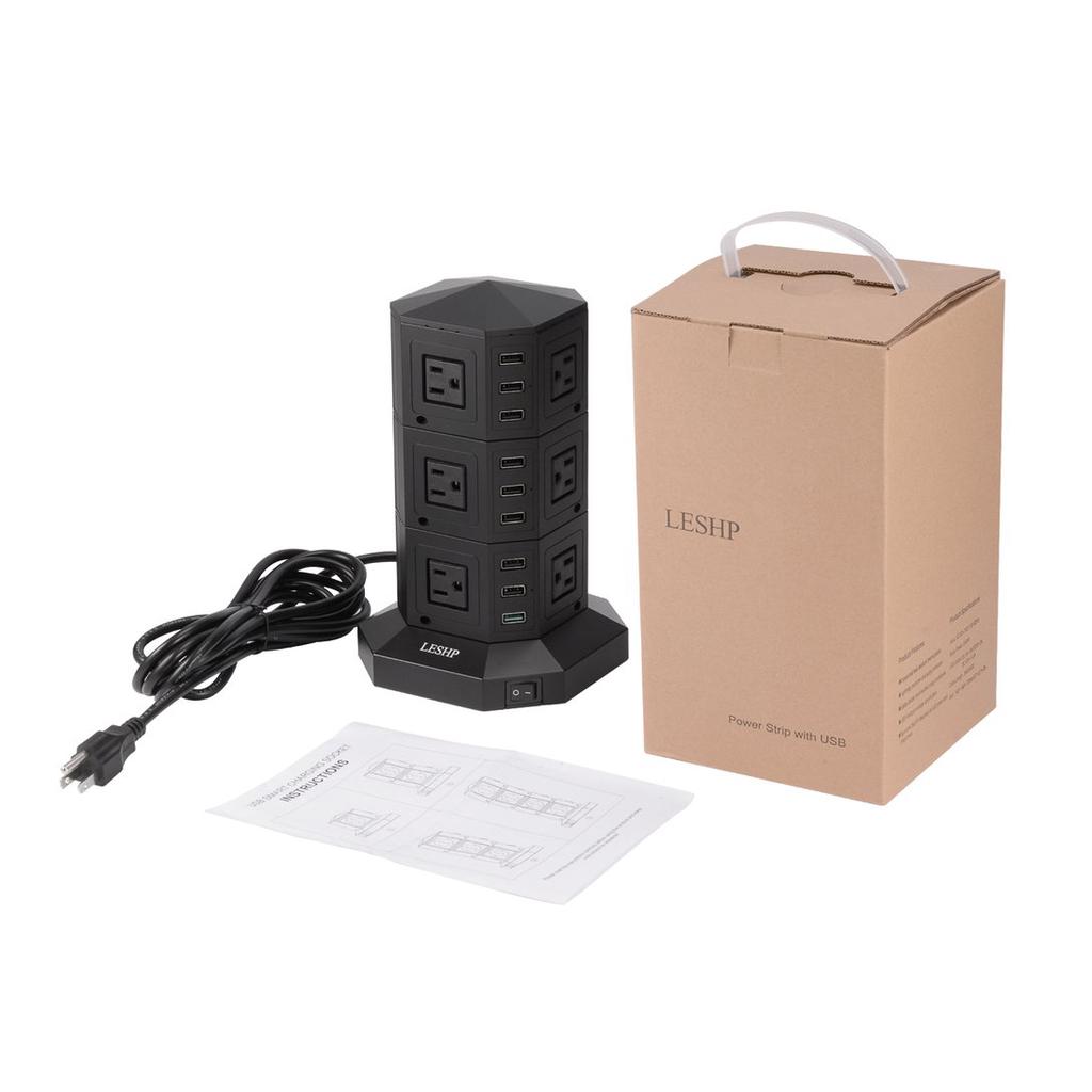 Leshp Router LESHP USB Smart Charging Socket 3 Layers 9 USB Ports Fast Charge Power ...