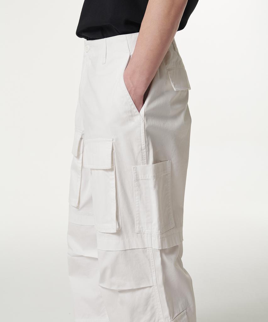 MUSINSA STANDARD Cotton Multi-Pocket Parachute Cargo Pants [Off-White]
