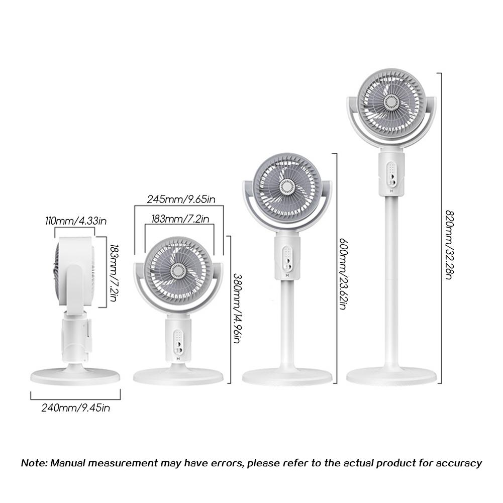 Quiet Airs Circulator Fan For Bedroom Height Adjustables Ultra-Quiet Operation Fan For Summer