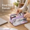 Oxford Cloth Solid Color Pencil Pouch Large Capacity Stationery Organizer  Student Use