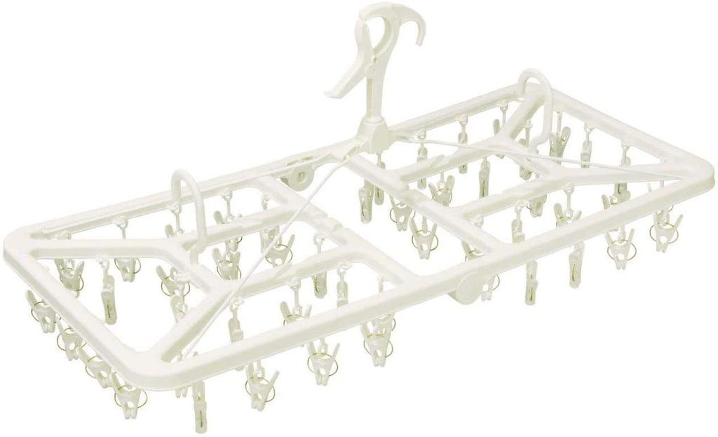 Ohe Laundry Drying 48 34cm L x W x 35cm HOS Foldable Corner Hanger Hanger, White, Pinch, 76.5cm H,