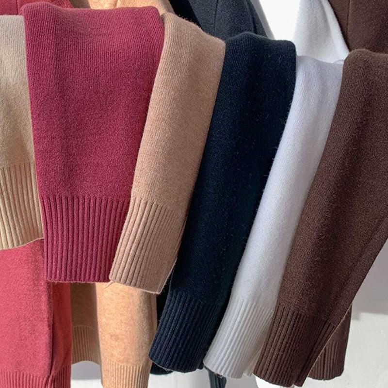 Turtle Neck Winter Sweater Women Elegant Thick Warm Female Knitted Pullover Loose Basic Knitwear Jumper