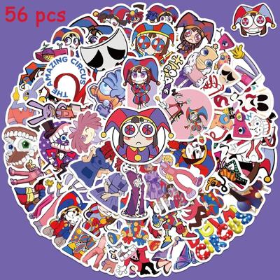 50pcs The Amazing Digital Circus Cartoon Stickers Funny Graffiti Decals For Kids Laptop Luggage Skateboard Scrapbook Stickers