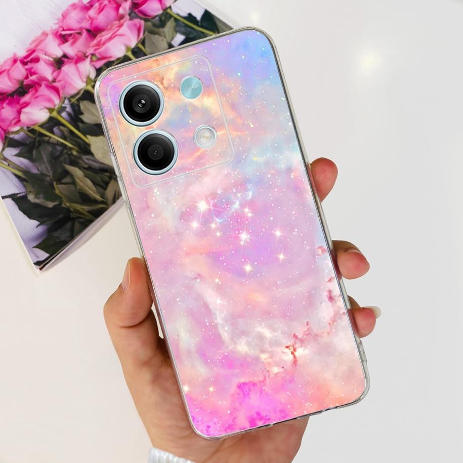 For Xiaomi Redmi Note 13 2024 Case Fashion Flower Soft Phone Case For Xiaomi Redmi Note 13 5G Soft Fundas Bumper Note13 4G Coque