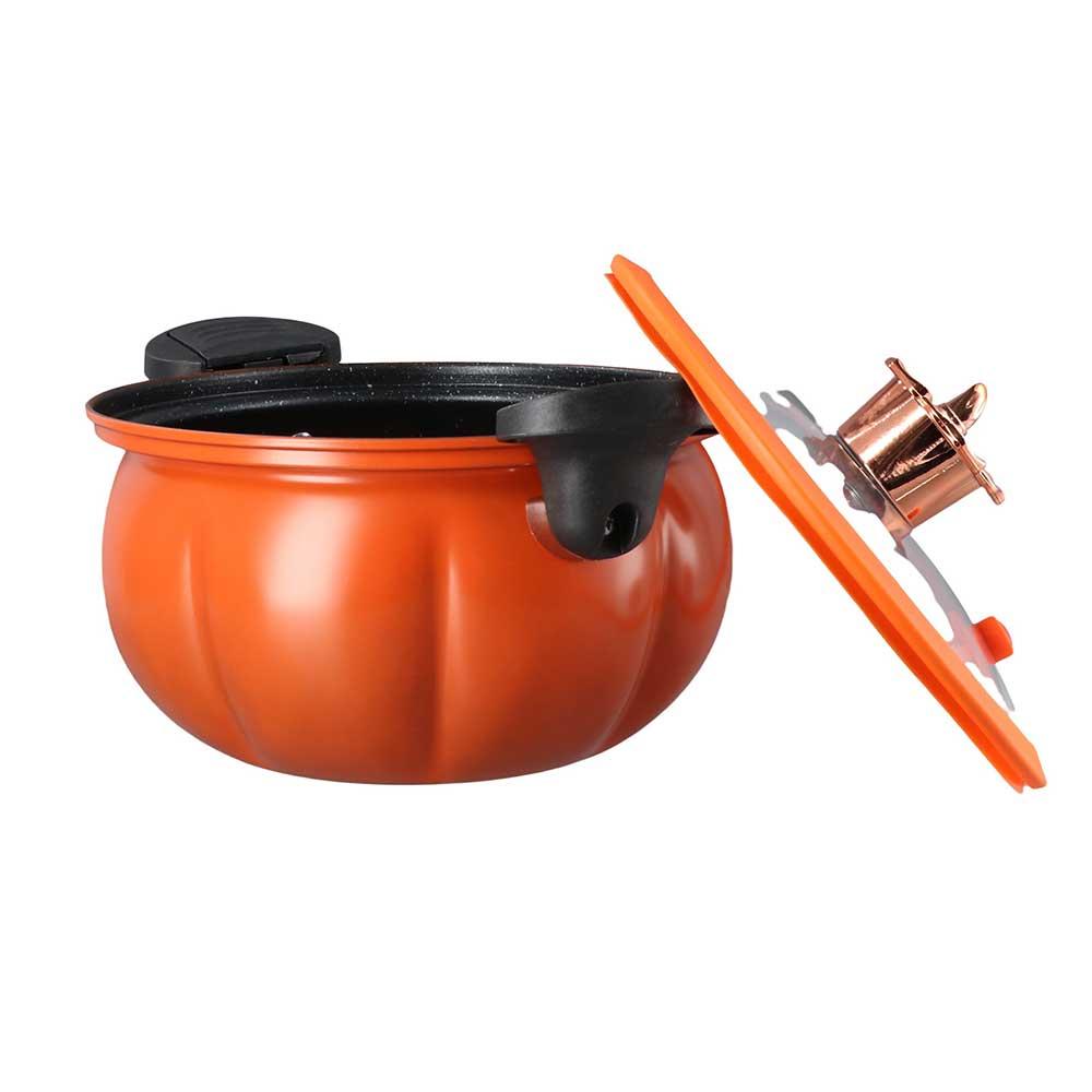 5/8L Pumpkin Micro Pressure Pot Refined Iron Pumpkin Soup Pot Enamel Pot   Gas Stove