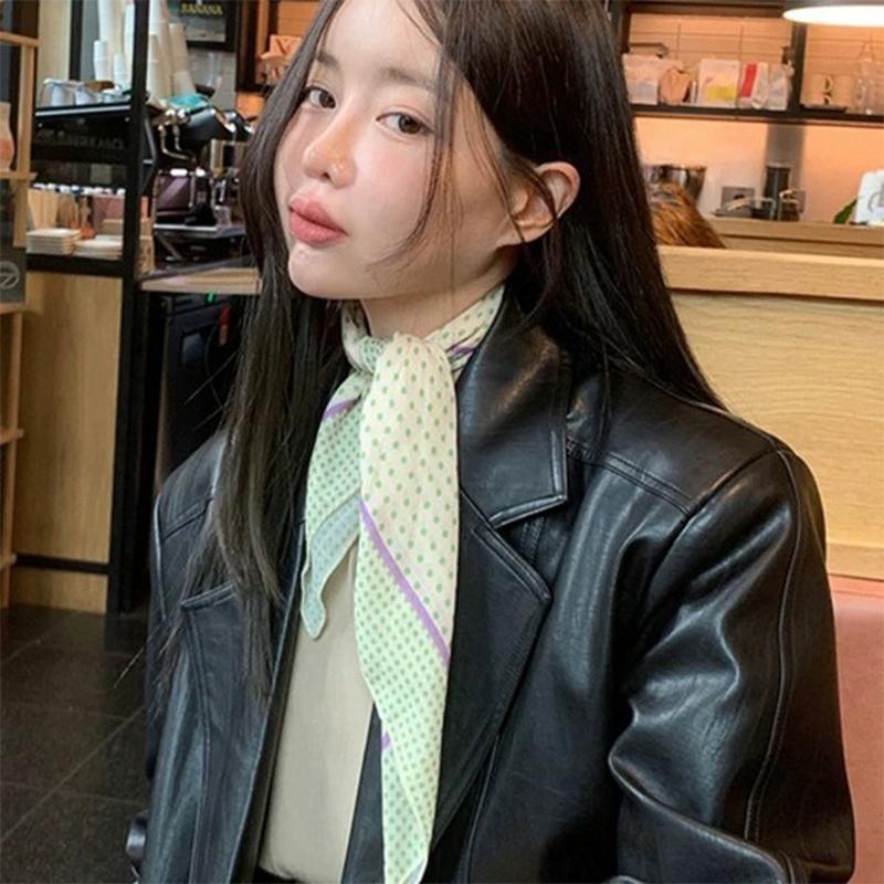 Cotton Linen Small Square Scarf Scarf Fresh Breathable For Women Hairband Versatile Triangular Scarf Necktie Fart Curtain