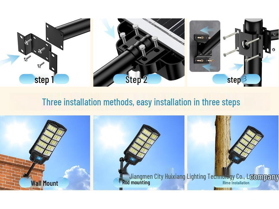 2026 High Brightness Solar Street & Courtyard Light with Remote Sensor Control - Waterproof Outdoor Light