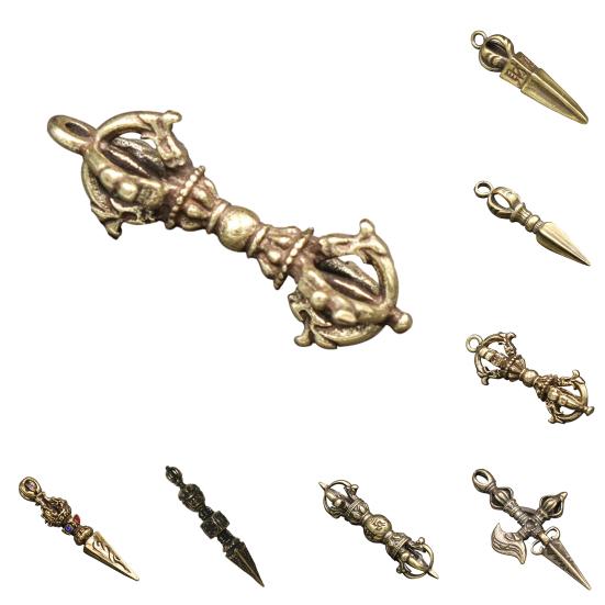 Handcraft Pendant Vintage Rust Resistant Brass Solid Religious Pestle Prayer Pendants for Home