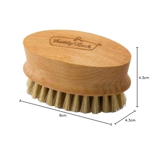 Freddy Leck Laundry Brush | Spot Cleaning Brush with Pig Bristle, Perfect for Removing Mud, Stains, and Shoe Stains, Made in Germany, FL-149