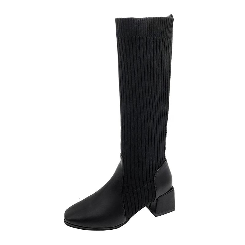 Knee High Sock Boots for Women   StyleWomen's Long Shoes Women's Elegant Autumn Wedge Heel Elastic