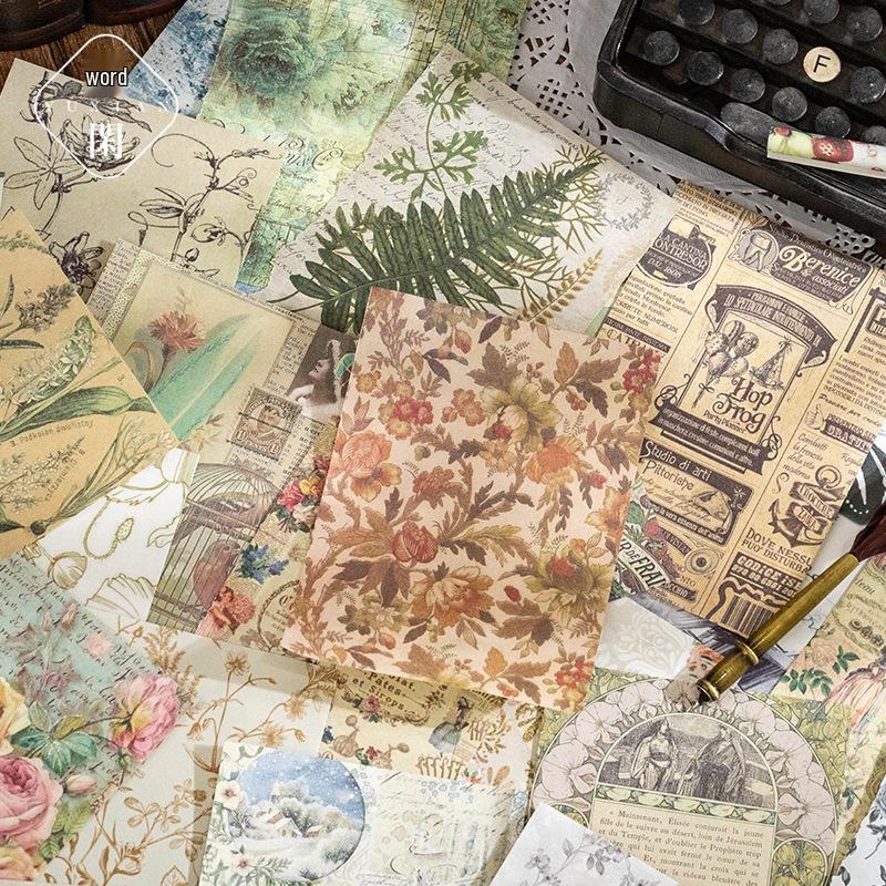 Yuxian Papier: Vergangene Erinnerungen Retro Reißbares Journal & DIY Wandcollage-Basis