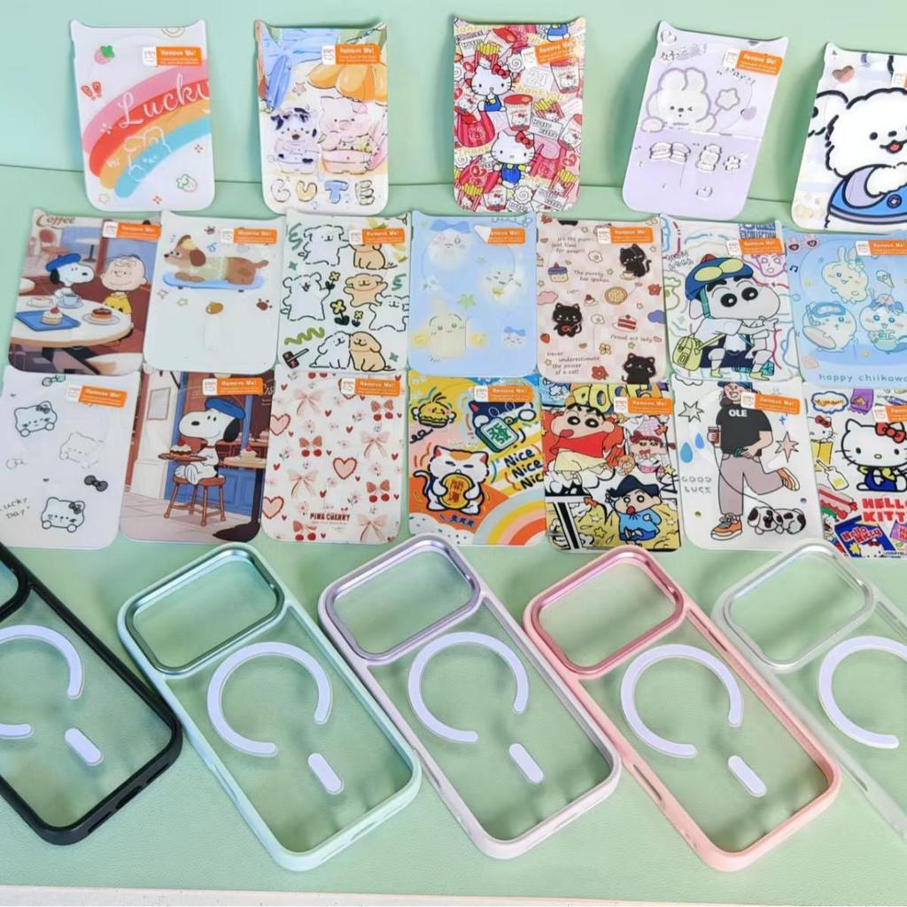 Drop-Proof Magnetic Phone Case for Apple Fun Zoo 16/17 - Adorable Acrylic Full Coverage