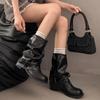 Fashion 2025 Spring Autumn Casual Comfortable Women Boots Platform Solid Color Women  Boots Trendy Versatile Slip On Women Short Boots