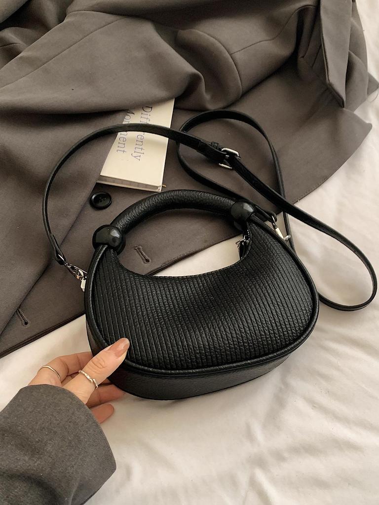 Sac à main plissé en forme de croissant pour femme Automne 2025: Sac à Bandoulière Unique et Sac Bandoulière à la Mode