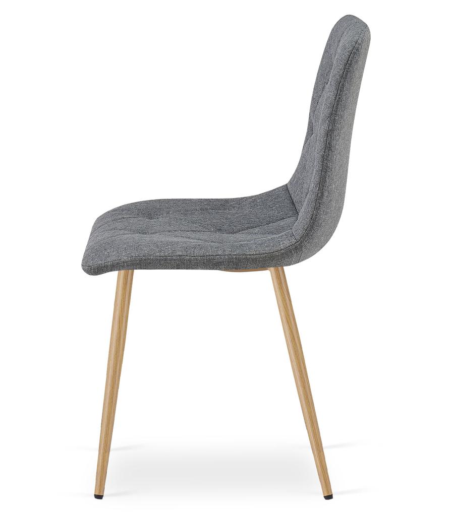 Libra Chair - Dark Gray Fabric / Wood Color Legs X 2