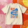 Brasilien T-Shirt Rio de Janeiro Stadtbild Tee Brasilien Reisen – 100% Baumwolle Grafik-T-Shirt