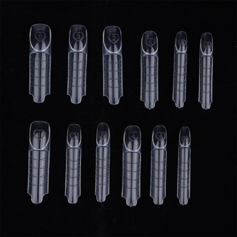 30/60/75/150 Stück Französische Dual-Formen 15 Größen Klar Wiederverwendbar Nagelverlängerung Builder Gel Französische Spitze Maniküre-Werkzeug DIY Kunst Salon