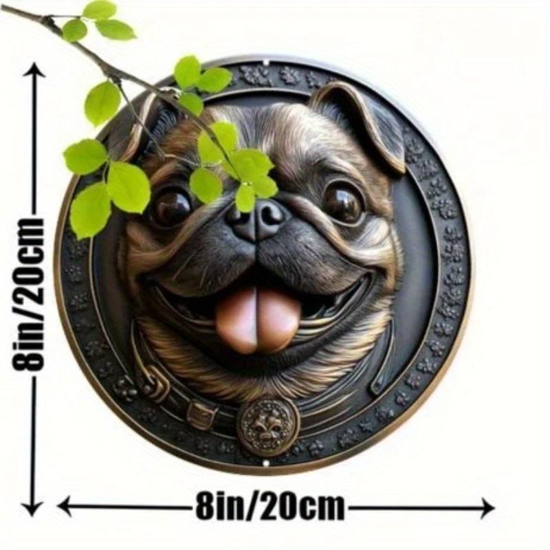 

2d Flat 20*20cm, Vintage Style Wooden Wall Art, Cute Beijing Dog Design, Perfect for Home and Garden Decor, for Home, Kitchen, Garden, Bedroom, Bar. 20x20cm