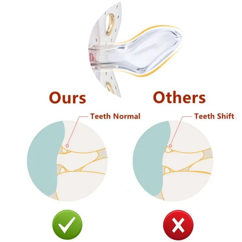 Roze Babyfopspeen: Voedselkwaliteit Vloeibare Siliconen Orthodontische Speen met Diamanten Kralen en Ketting voor Baby's van 0-3 Jaar Unisex Baby's