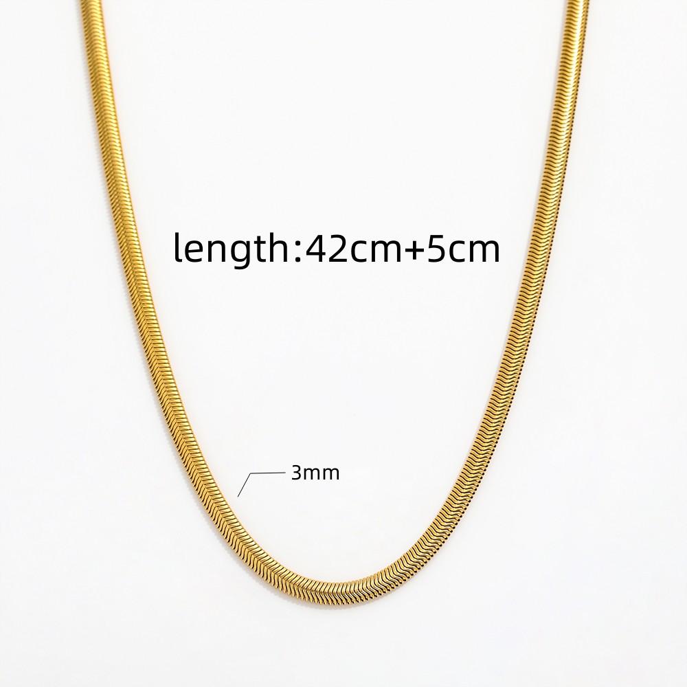 Joolim Tarnish Free & Waterproof Snake Chain Necklace 18K Gold Plated Stainless Steel Necklace