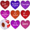 500Pcsroll Glitter Heart-Shaped Stickers For School Teacher Reward Sticker Party Gift Decor Business Labels Stationery Stickers