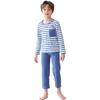 Langsha Boys' Pure Cotton Round Neck Pajama Set
