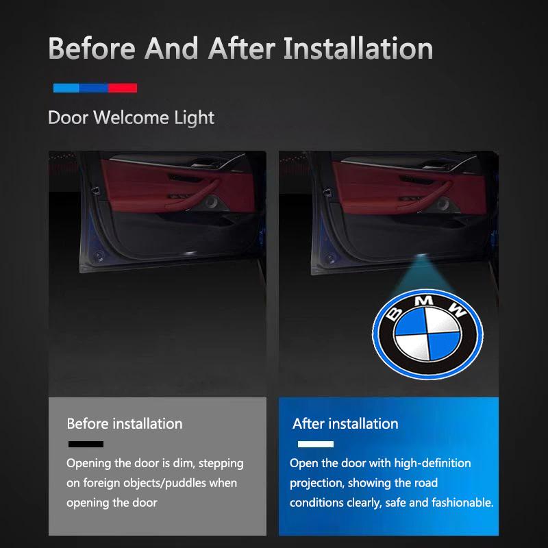 OEBX9 Fashion Car Door Welcome Light Logo Projection Lights For BMW M Sport M2 M3 M4 M5 M6 E46 E90 E60 F10 F30 E39 E36 F20 E87