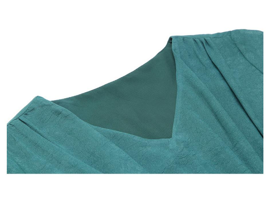 Elegant V-Neck Slim Fit Chiffon Dress - 2022 Women's Medium-Long Style