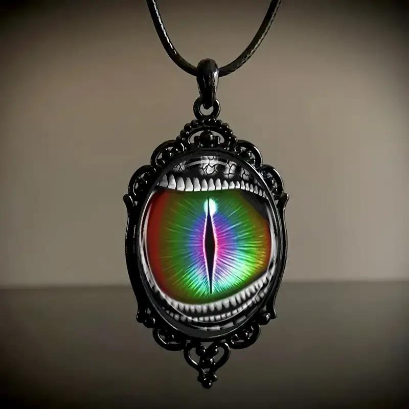 Pendant Haute Gothic Punk Victorian Style Devil Eye Necklace