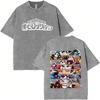 Washed Vintage Anime My Hero Academia Midoriya Izuku and Bakugou Katsuki Merch T Shirt Men Women Casual Retro Oversized Tshirts