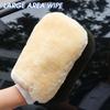1 Stück Auto-Reinigungshandschuh doppelseitiger Fleece Große Handfläche Fusselfreies Auto-Reinigungszubehör Auto-Fleece-Waschhandschuhe für Automobile