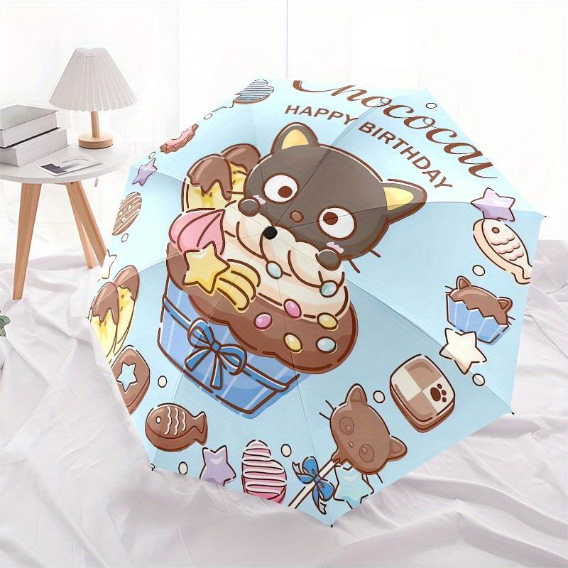1pc Chococat Birthday Celebration Umbrella with Plastic Handle,Suitable for All Seasons Home Travel Outdoor UmbrellaSanlio092