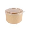 Disposable 1000ml Round Kraft Paper Food Container with Lid