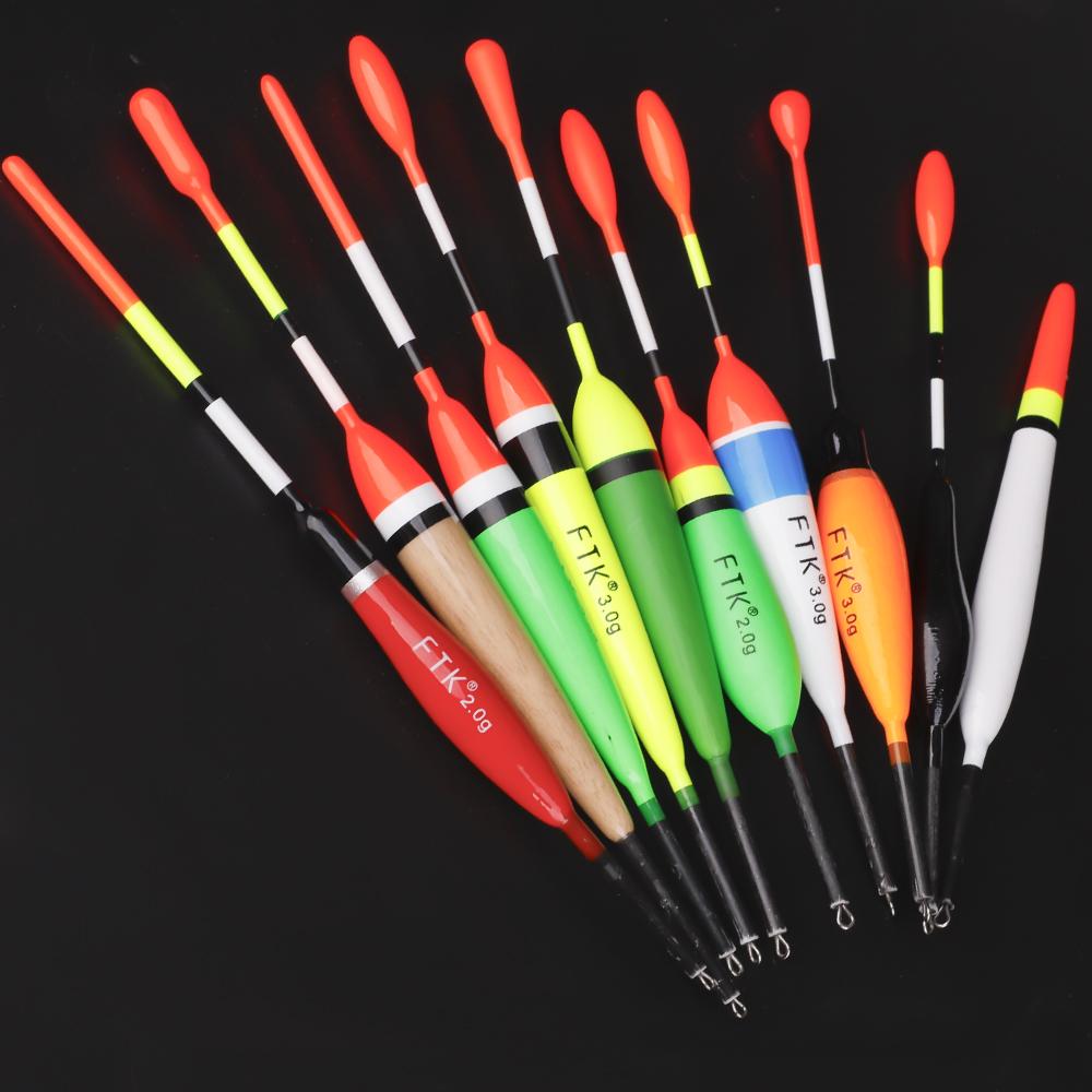 FTK 20pcs Fishing Barguzinsky Fir Bobber Float 1g 1.5g 2g 3g 4g Length 12-17CM for Carp Fishing Tackle