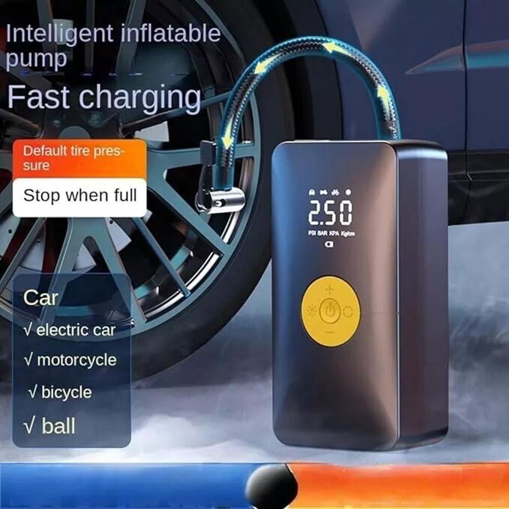Tire Inflator Portable Air Compressor 120W 150PSI 4000mAh Cordless Air Pump with Pressure Gauge for Car Motorcycle Inflatable Bed