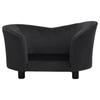 Pet Sofa In Black 69 X 49 X 40 Cm Plush and Faux Leather