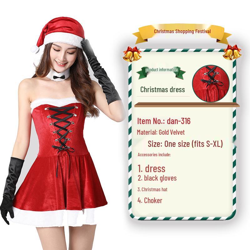 2023 Weihnachtsmann Weihnachtskostüm und Cosplay-Outfit-Set