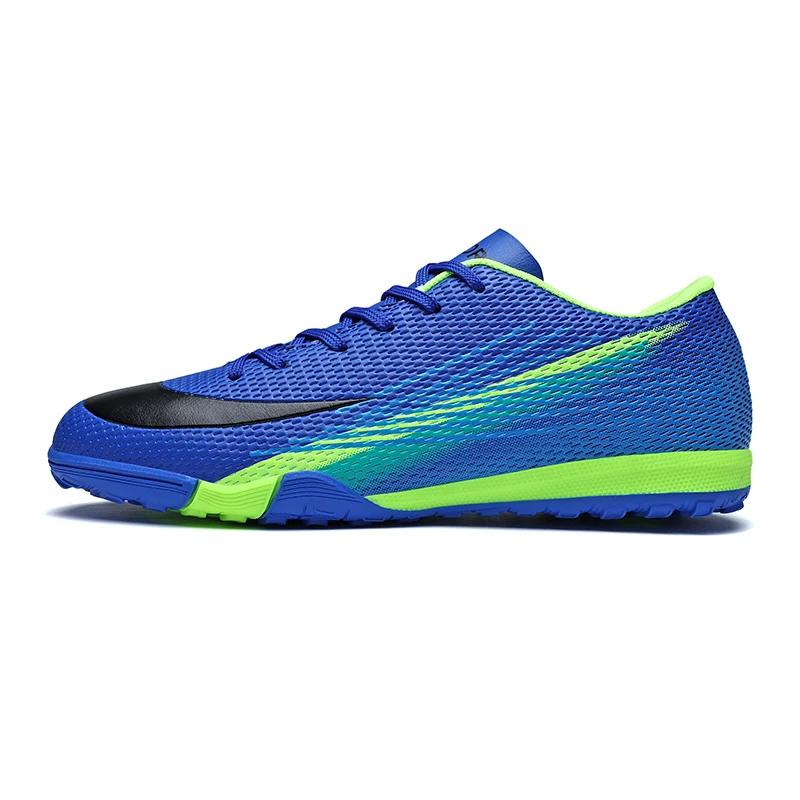 Chaussures de Football Homme Professionnelles Match de Société Futsal Crampons Longs Chaussures de Stade Ajustées Haute Qualité Adhérence Antidérapante Chaussures de Football