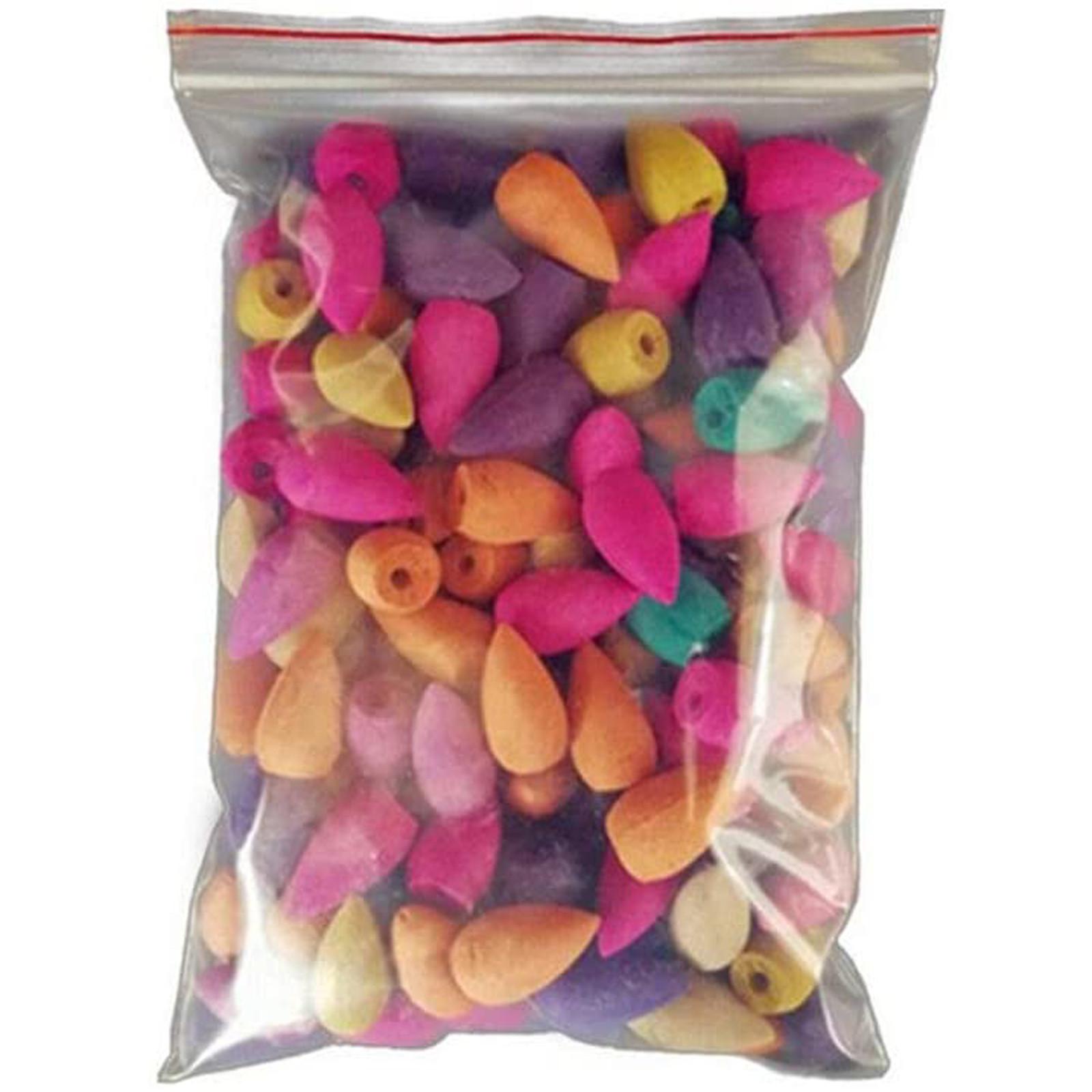 

Благовония с обратным потоком 140 конусов для благовоний с обратным потоком для курильницы (Древесный и цветочный натуральный)