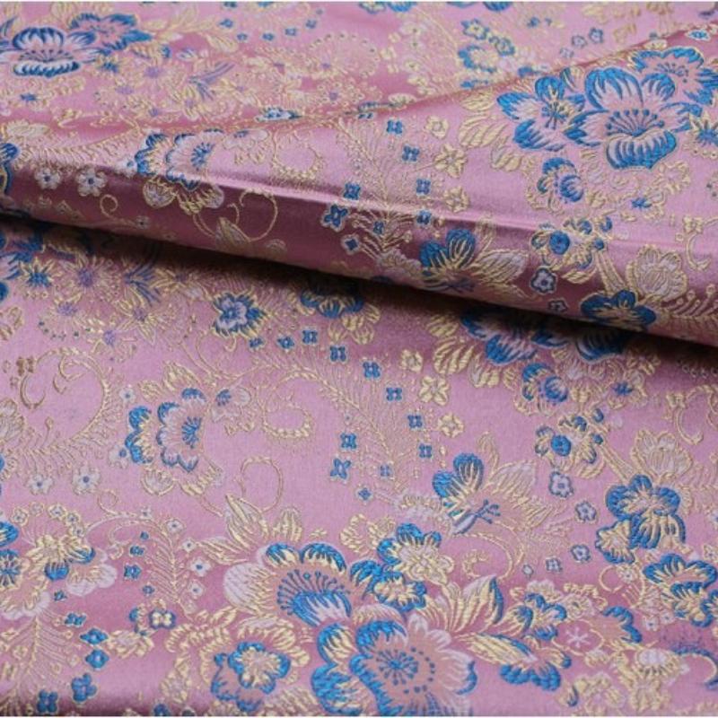 Wide 75cm Chinese Style Jacquard Brocade Spun Fabric Decorative Handcrafted Silk Antique Fabric DIY Cheongsam and Mongolian Robe