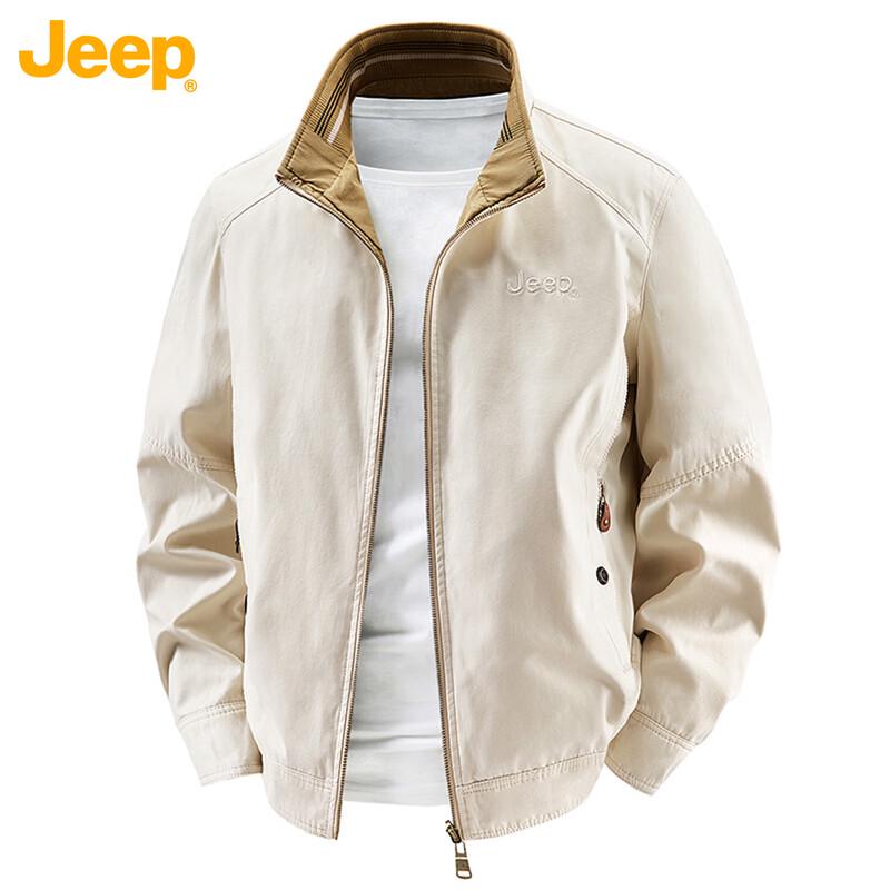 Jeep Men's Stand Collar Casual Workwear Jacket