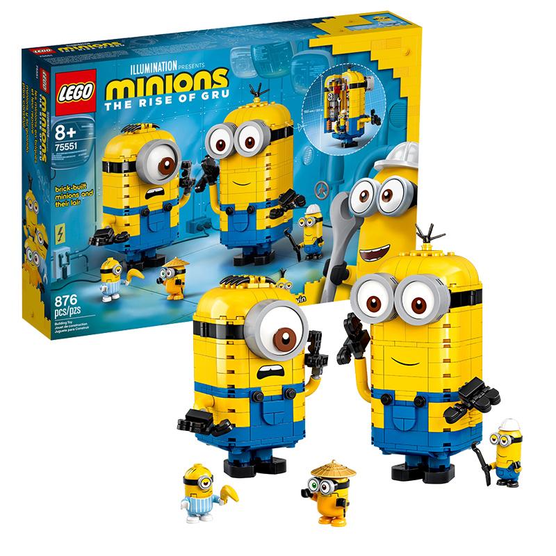 LEGO 75551 Brick-built Minions and their Lair Block Toys