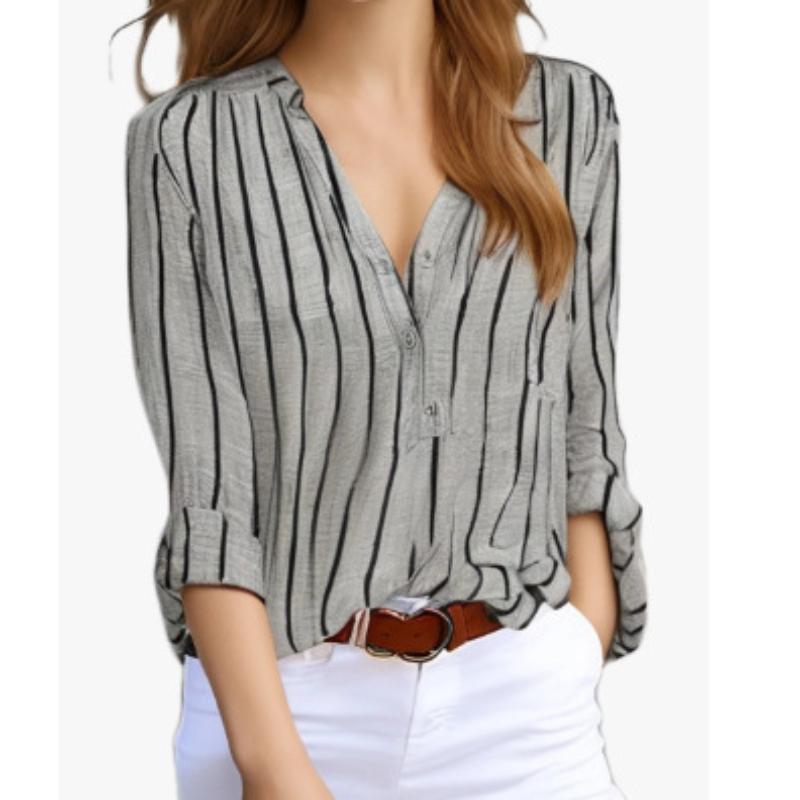 Women Spring Autumn Casual Loose Striped Shirts Vintage Women's Oversized Shirts and Blouses Fashion Elegant Youth Female Tops