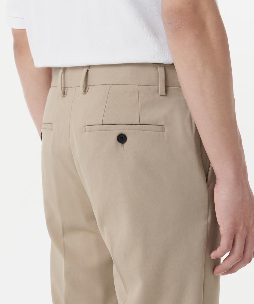 MUSINSA STANDARD Tapered Hidden Banding Crop Slacks [Beige]