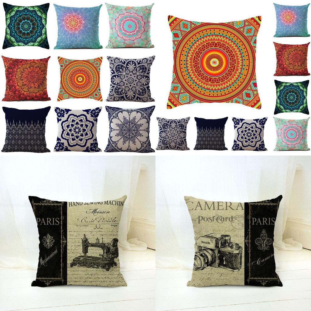 Premium Vintage Cotton Linen Throw Pillow Case Cushion Cover For Elegant Decor