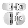 Stainless Steels Glass Door Lock, Sliding Lock, Dual-Sided Floor Locks Suitable For Glass Doors 10-13mm Thick