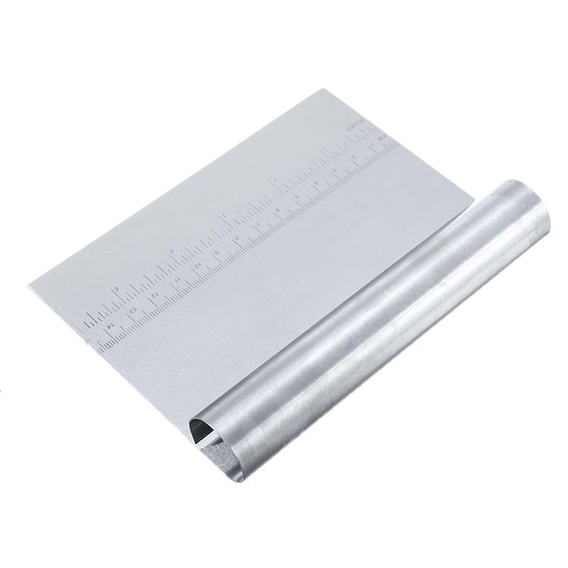 Stainless Steel Pastry Bench Scraper Dough Cutter Pizza Cake Cookies Divider